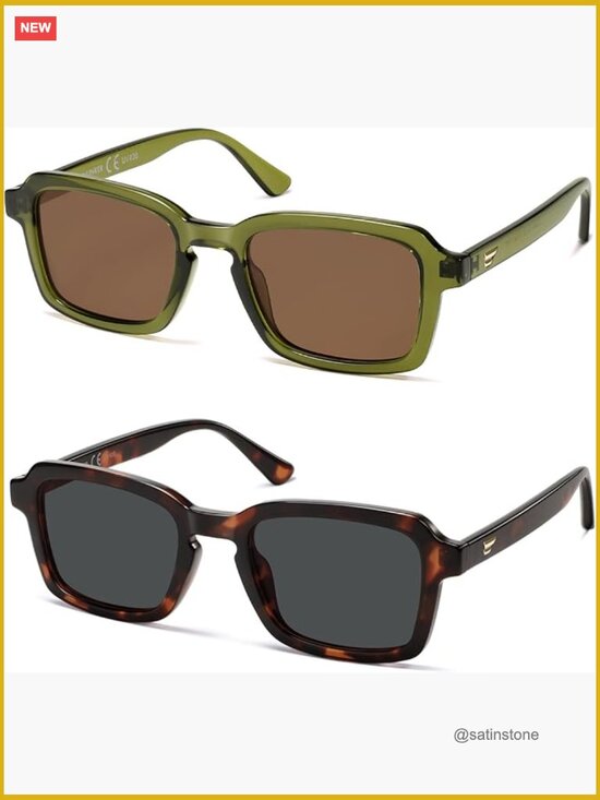 Polarized Square Sunglasses - Trendy Retro Shades for Women Men main image 4